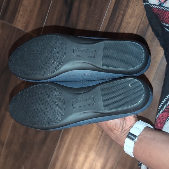 Navy Eyelet Flat - Picture 4 of 4